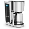 thumbnail image 1 of Glass 8 Cup Coffeemaker - Black - Stainless Steel, 1 of 4