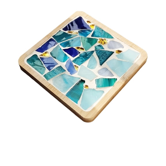 Glass Wooden Crafts for Adults Mixed Color Kits Craft Kits for Adults Beginners Making Kits,3.54 inch,Blue B