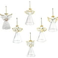 thumbnail image 1 of Glass Angel Ornaments for Christmas Tree (Set of 24) - 2.5 Inch Mini Clear Spun Glass Angel Ornaments by 4E's Novelty, 1 of 7