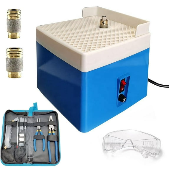 Glass Angle Grinders 4200rpm Glass Grinding Tool, Industrial Stain Grinder Diamond Glass Art Grinding Tools, with 5/8" + 1" Replaceable Diamond Grinder Bit