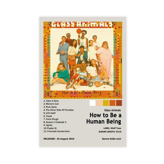 Glass Animals How to Be A Human Being Album Cover Canvas Poster Bedroom Decor Sports Landscape Office Room Decor Gift
