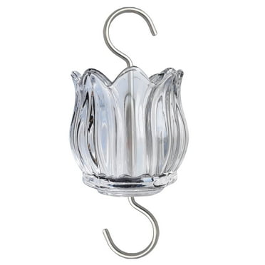 Glass Ant Moat for Hummingbird Feeder - 3 OZ Clear Tulip Insect Guard with Large Capacity