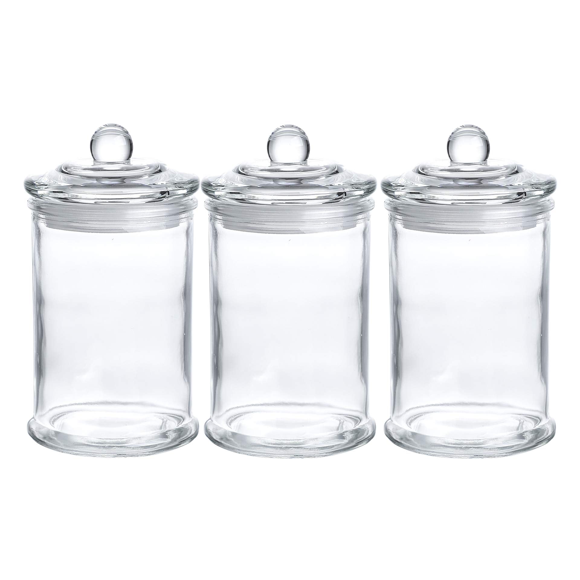 Glass Apothecary Jars Bathroom Storage Organizer Canisters (D3.5"XH7 ...
