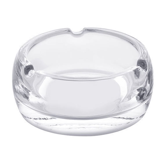 Glass Ashtray, Cigar Cigarettes Ashtray Holder Home Office Desktop Tabletop Decoration - transparency