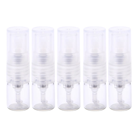 Glass Atomizer with Press-Pump Nozzle, Visible Contents and Protective Cap for Commuting, Travel and Daily Outings