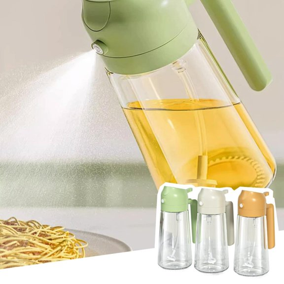 Glass Atomizing Oil Spray Bottle – Leak-Proof Kitchen Mister for Air Fryer,3 Colors Optional,Food Grade Glass,Adjustable Nozzle,Olive Oil Dispenser,BBQ Salad Cooking Essential
