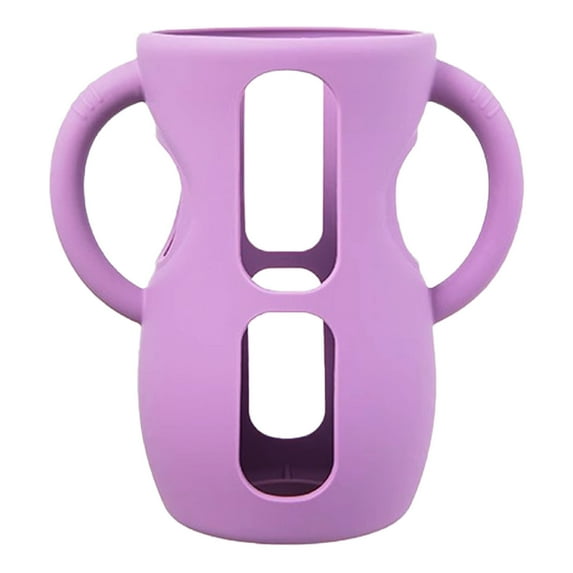 Glass Baby Bottle Holder Silicone Sleeves with Handles for Natural 240ml -Breakage Compatible with - Bottles