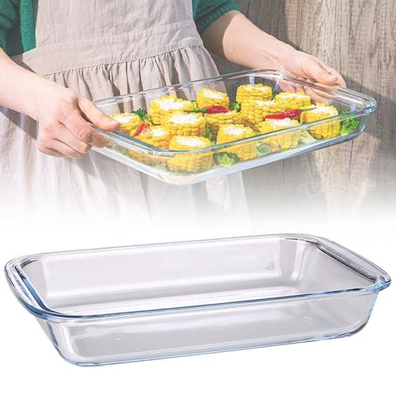 Glass Baking Dish 1L  Oven, Microwave & Dishwasher Safe Bakeware for Baking, Serving, Reheating, Heat-Resistant Clear Glass Casserole Dish for Chicken, Pasta, Roasted Vegetables & Kitchen Use