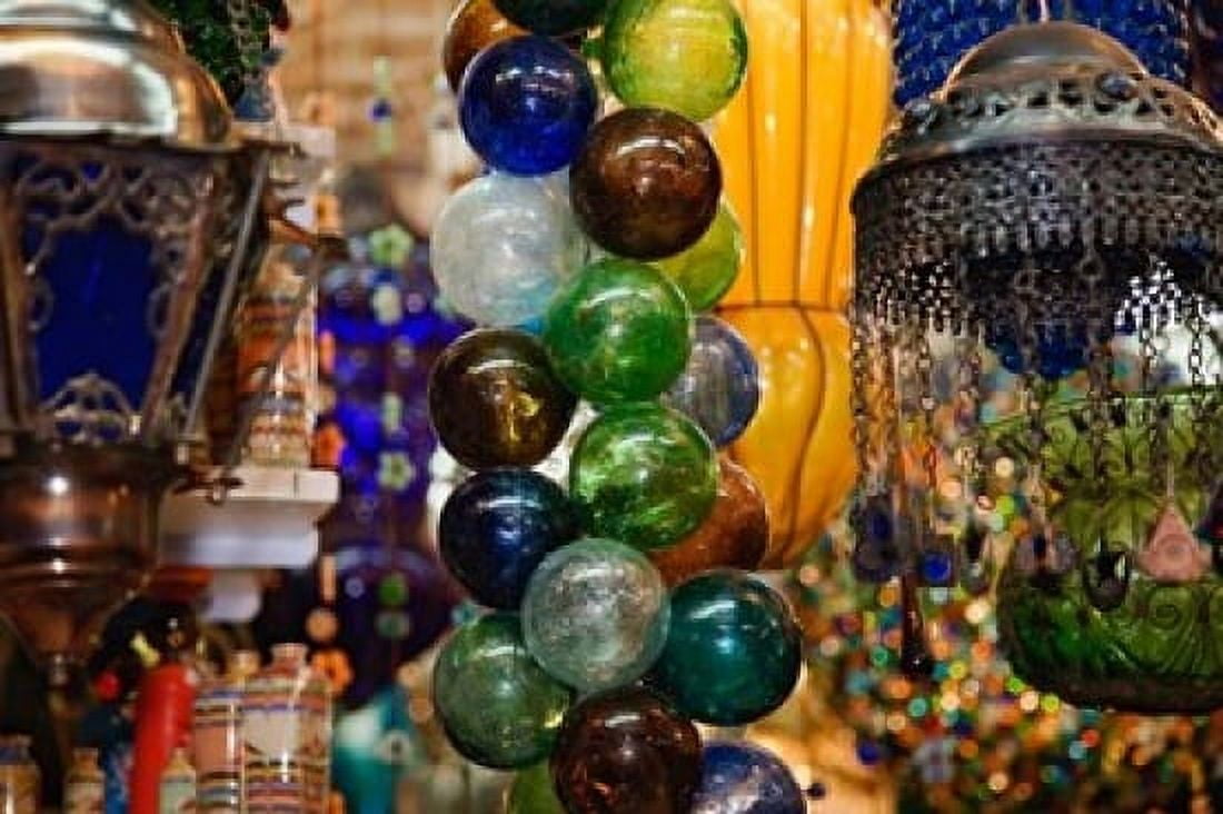 Glass Balls and Lamps Khan El Khalili Bazaar Cairo Egypt Canvas Art - Adam Jones DanitaDelimont (35 x 24)