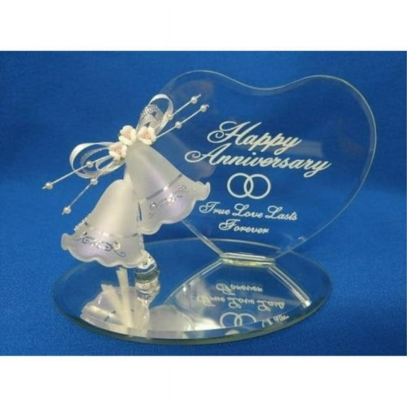 Glass Anniversary Bells Figurine