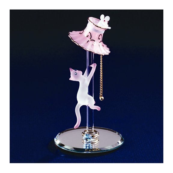 Glass Baron Cat with Lamp