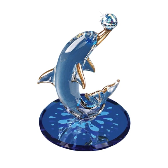 Glass Baron Dolphin With Crystal Ball