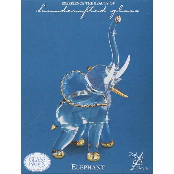 Glass Baron Elephant Handcrafted Glass 1 ea