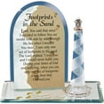 Glass Baron Footprints in the Sand Figurine
