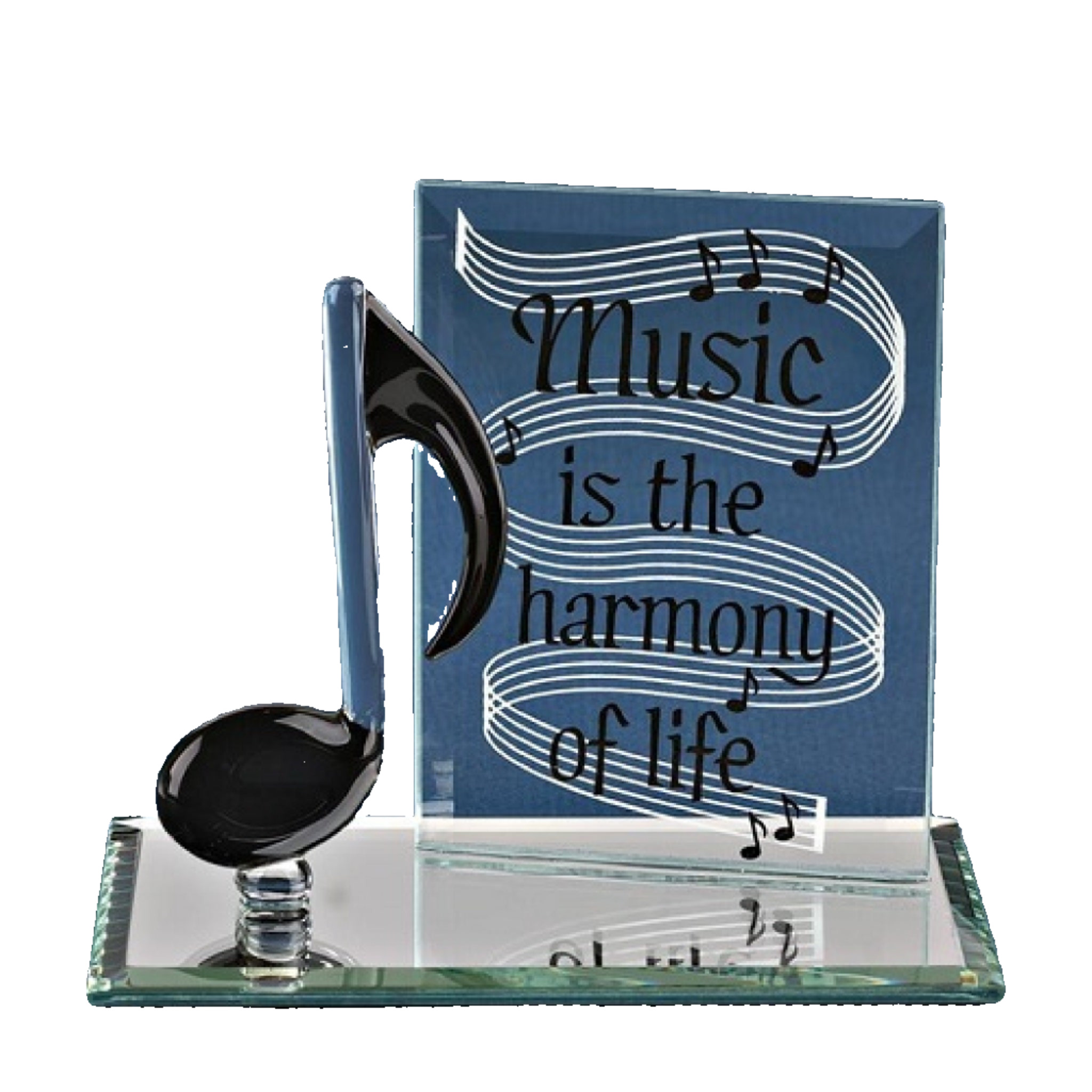 Plaque Notes Glass Baron Music Note Plaque - Walmart.com