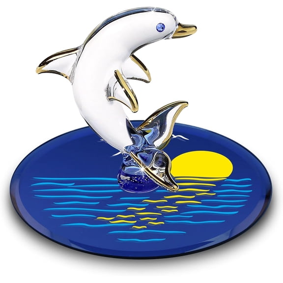 Glass Baron Sunset Dolphin Blue