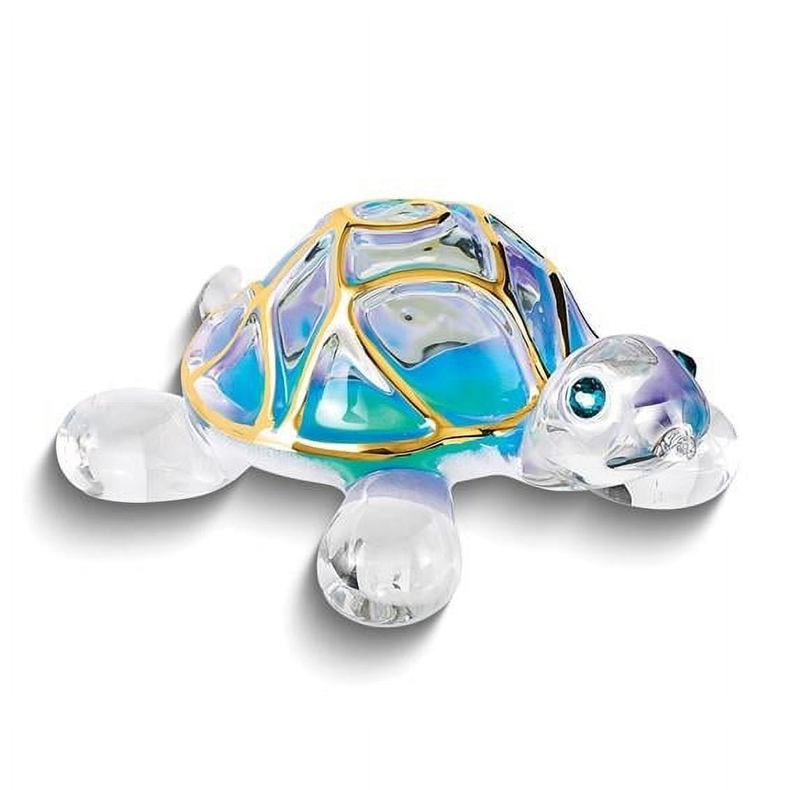 Glass Baron Tiffany The Turtle Glass Figurine w/ 22k Gold Glass Baron Tiffany The Turtle Glass Figurine w/ 22k Gold