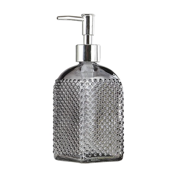 Glass Bathroom Dispenser Bottle Refillable Hand Soap Shampoo Lotion Container with Leak-Proof Sealing and Elegant Design
