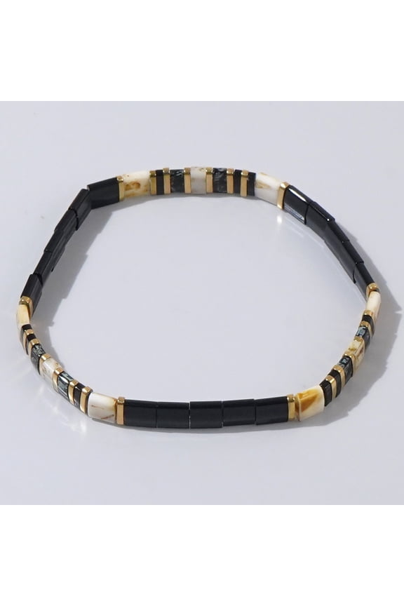 Glass Beaded Stretch Bracelets for Women Men Mixed Color Inner Diameter: 6-1/4 inch(16cm)~6-1/2 inch(16.5cm) DIY