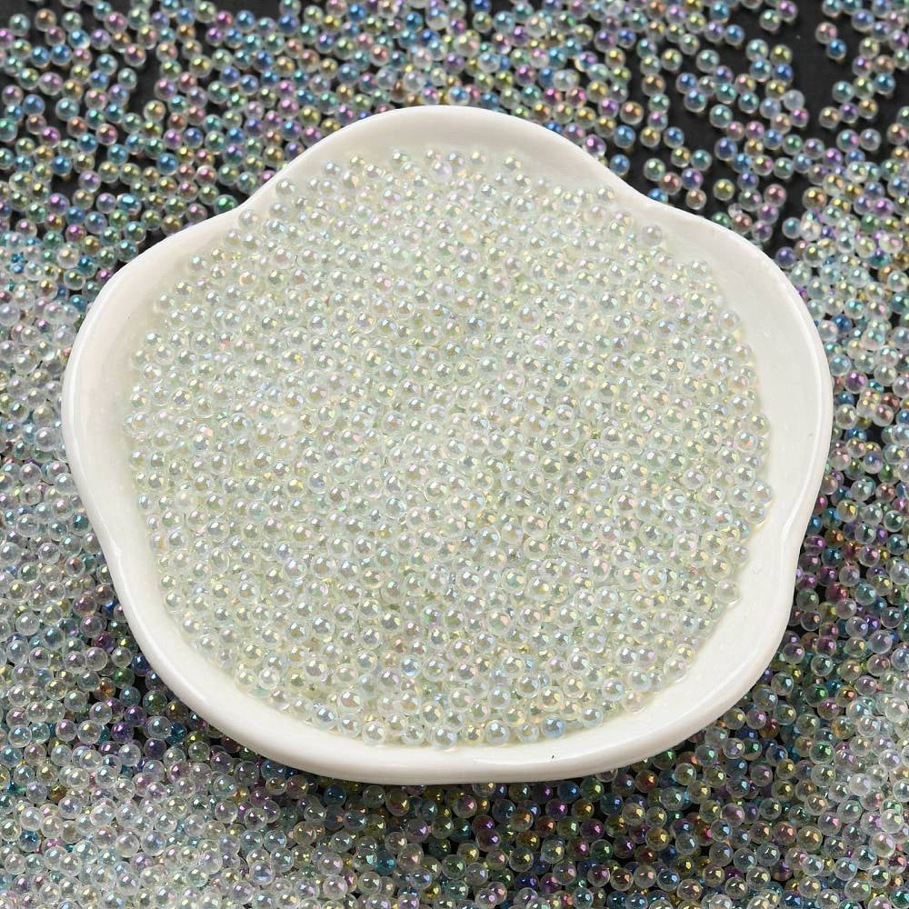 Glass Beads Nail Care Decoration 2~2.5mm Round Colorful
