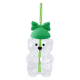 thumbnail image 1 of Glass Bear Cup, Honeybear Straw Cup, Glass Cups with Lids and Straws, Cute Mugs Bear Sippy Cups Coffee Beer Wine Cocktail Drinks Glassware, 1 of 5