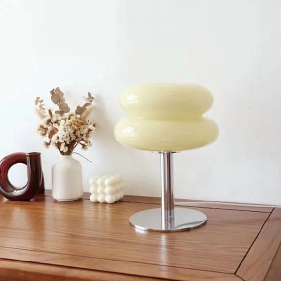 Glass Bedside Lamp Creative Lights Egg Tart Lamp for NightStand Home Dresser Yellow |Home & Garden | Lamps, Lighting & Ceiling Fans | Lamps