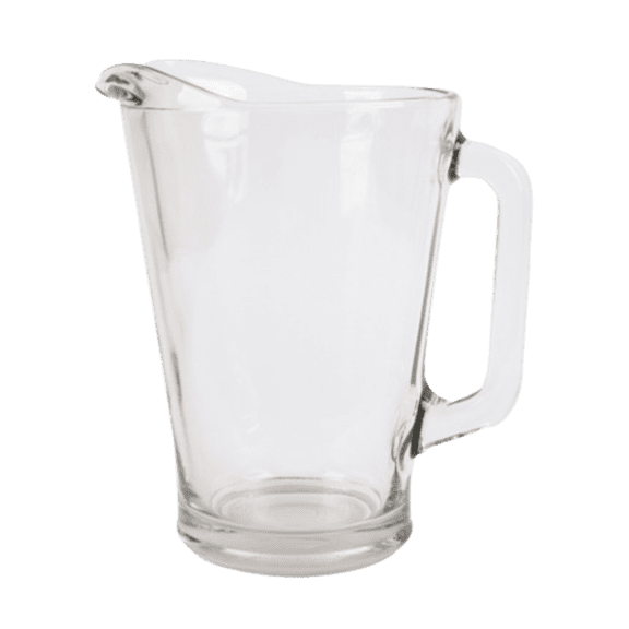 Glass Beer Pitcher  60 oz Heavy-Duty Serving Pitcher for Beer, Juice & Water, Durable Handle & Pour Spout, Home Bar & Restaurant Use
