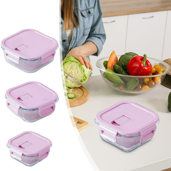 Glass Bento Box | Borosilicate Microwave-Safe Lunch Container | Leakproof Thermal Shock Resistant | Dishwasher-Safe Meal Prep Storage | Compact Reusable Food Box | Office Work Travel Use