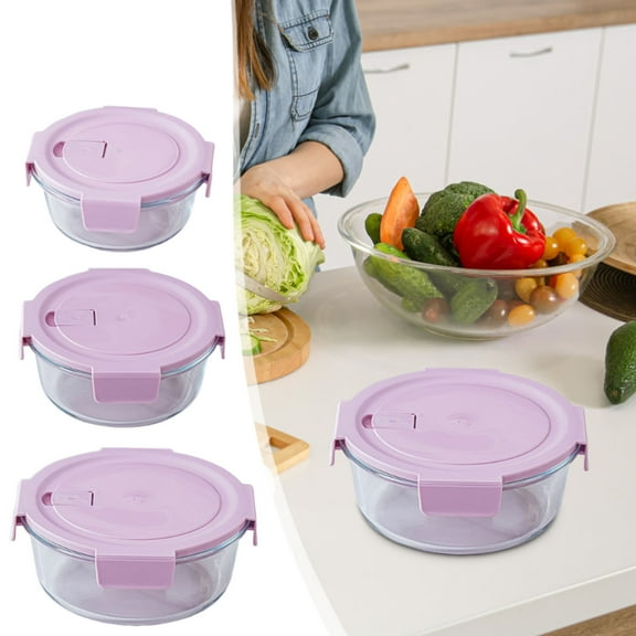 Glass Bento Box | Microwave-Safe Heated Lunch Container | Thermal Shock Resistant | Food Storage Organizer | Durable Glass | Dishwasher Safe | Meal Prep | Office Work | Portable Design | Freshness