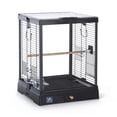 thumbnail image 1 of Glass Bird Cage, Black, 1 of 1