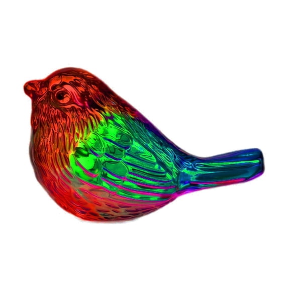 Glass Birds Figurines Crystal Bird Decor, Collectible Statues for Tabletop Bookshelf Office Desk Decoration, Meaningful Gifts for Birds Lovers, Multicolor