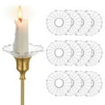 thumbnail image 1 of Glass Bobeches for Candlestick Holders,12 Pcs Ribbed Candle Drip Protectors Candle Rings for Tapers, Candle Drip Catcher, 1 of 8