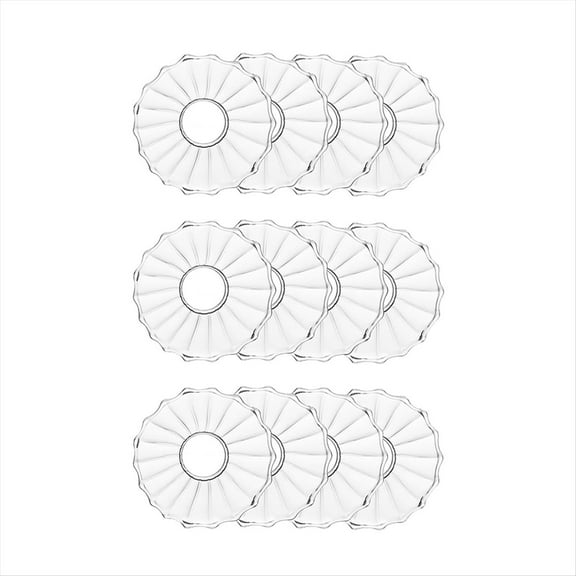 Glass Bobeches for Candlestick Holders,12 Pcs Ribbed Candle Drip Protectors Candle Rings for Tapers, Candle Drip Catcher