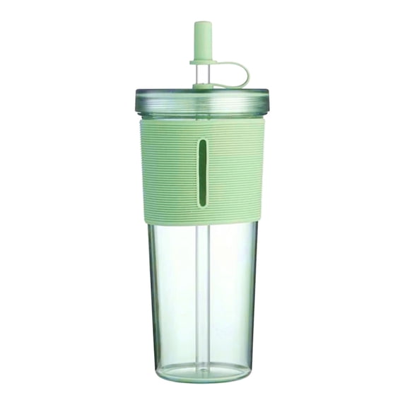 Glass&Bottle 700ml Acrylic Travel Tumbler With Lid And Straw Double Wall Insulated Reusable Clear Cup For Hydration