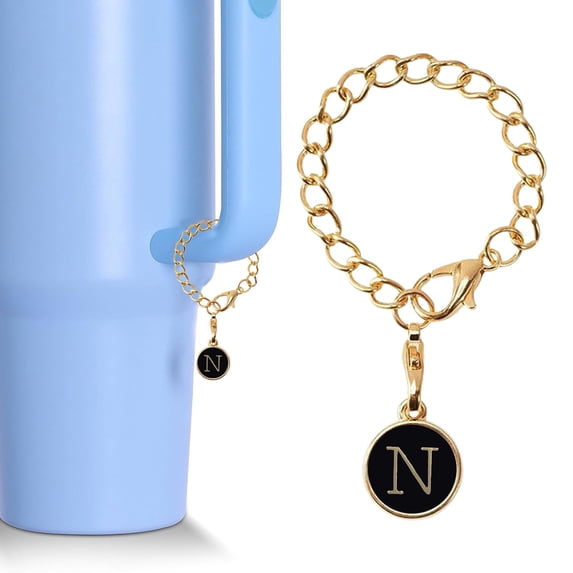 Glass & Bottle Letter Charm Accessories for Tumbler Name Identification Unique Initial Handle Charms Thoughtful Birthday and Valentine