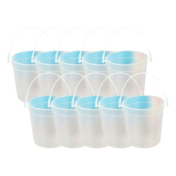 Glass & Bottle Buckets for Drinks 32oz Buckets with Lids and Handles for Snacks Summer Pool Parties and