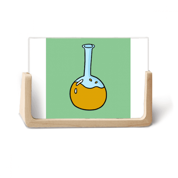 Glass Bottle Checal Reaction Photo Wooden Photo Frame Tabletop Display