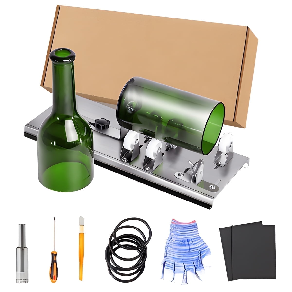 Glass Bottle Cutter Bottle Cutting Tool Kit DIY Machine for Cutting Wine Beer Liquor Alcohol Bottle Round Glass Bottle Cutter