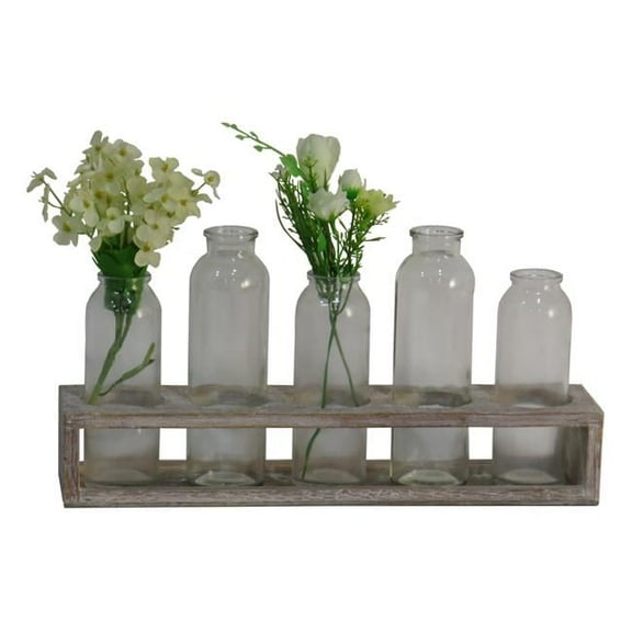 Glass Bottle Decor with Wooden stand