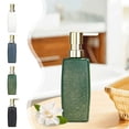 thumbnail image 1 of Glass Bottle Dispenser, Green Refillable Hand Soap Container with Pump for Bathroom and Kitchen, Leak-proof Lotion Organizer Set, Topliu, 1 of 9