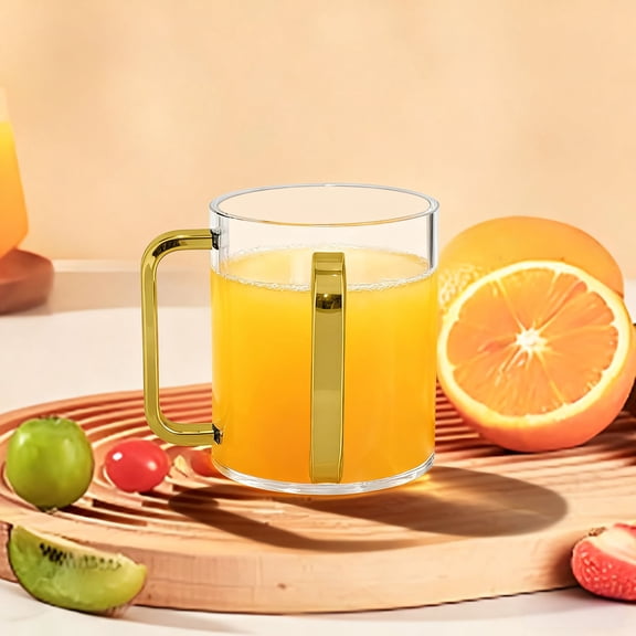 Glass Bottle Hand Washing Cup With Handles for Indoor Outdoor Use, Clear Acrylic 5", Proof Easy Grip