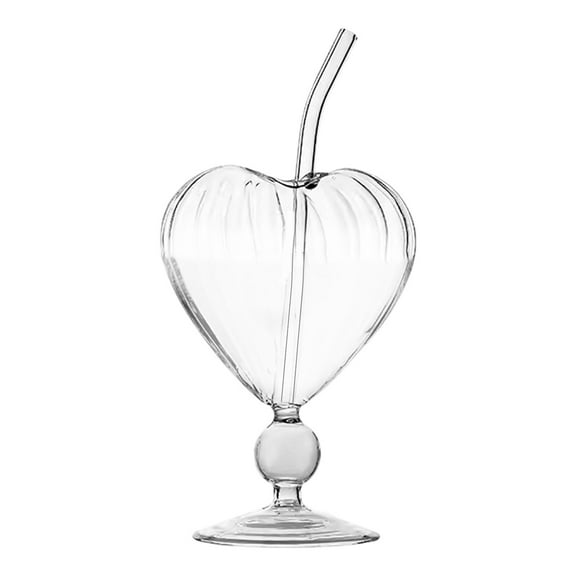 Glass&Bottle Heart Shaped Glassware for Bars and Home Use Unique Clear Goblet Style 8oz Elegant Wedding Party Accessory Crafted to Impress Durable Kitchenware for Entertaining