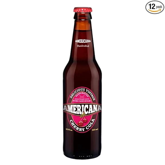 Glass Bottle Iconic Old-Time Brand Soda 12 oz 12 Pack Bundled by Louisiana Pantry (Americana Cherry Cola)