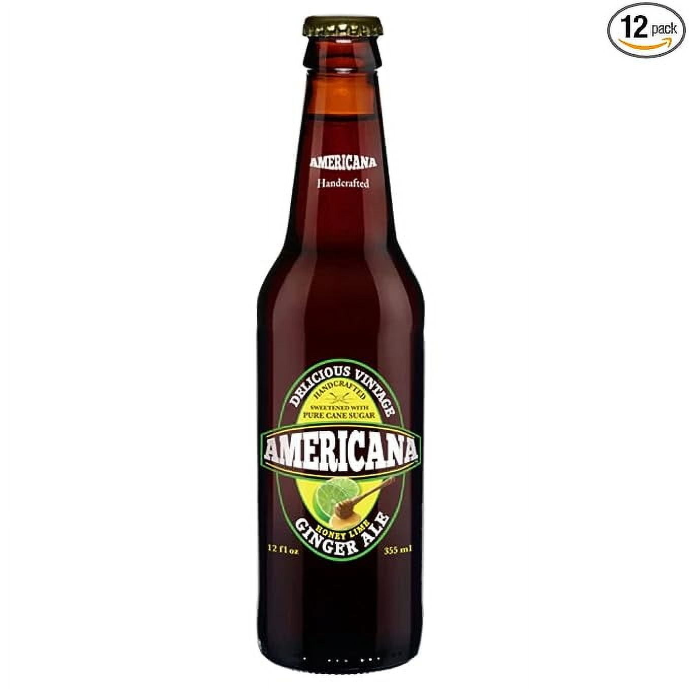 Glass Bottle Iconic Old-Time Brand Soda 12 oz 12 Pack Bundled by Louisiana Pantry (Americana Ginger Ale)