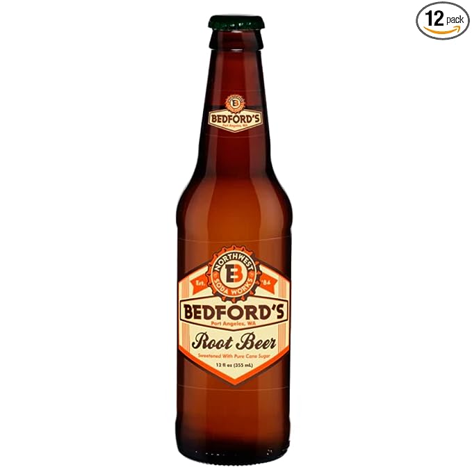 Glass Bottle Iconic OldTime Brand Soda 12 oz 12 Pack Bundled by Louisiana Pantry (Bedford's