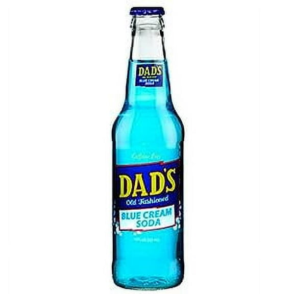 Glass Bottle Iconic Old-Time Brand Soda 12 oz 12 Pack Bundled by Louisiana Pantry (Dad's Blue Cream)