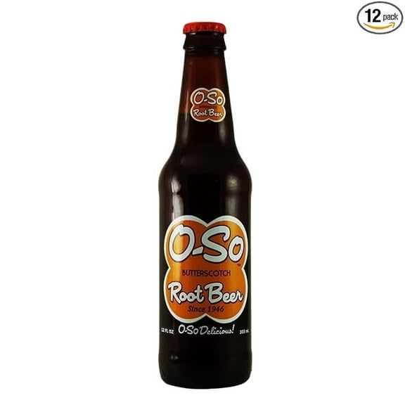Glass Bottle Iconic Old-Time Brand Soda 12 oz 12 Pack Bundled by Louisiana Pantry (O-SO Root Beer)