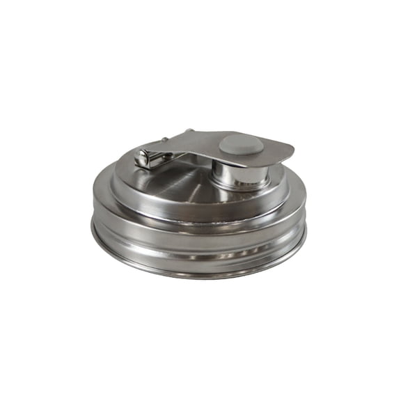 Glass & Bottle Jar Pour Spout Lid for Wide Mouth Jars Stainless Steel Flip Cap Leakproof Airtight for Home Brewing Fermentation Beverages and Fruit