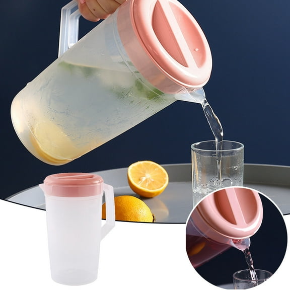 Glass&Bottle Large Capacity Beverage Storage Container for Cold and Hot Water Teapot Kettle with Lid Ideal Juice Pitcher