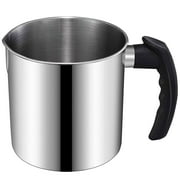 Glass&Bottle Pot for Candle Making 13 Liter Pouring Wax Melting Pot with Heat- Handle Wide Mouth 44 Oz Capacity Large Diameter for Easy Wax Melting and Pouring